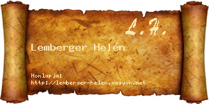 Lemberger Helén névjegykártya